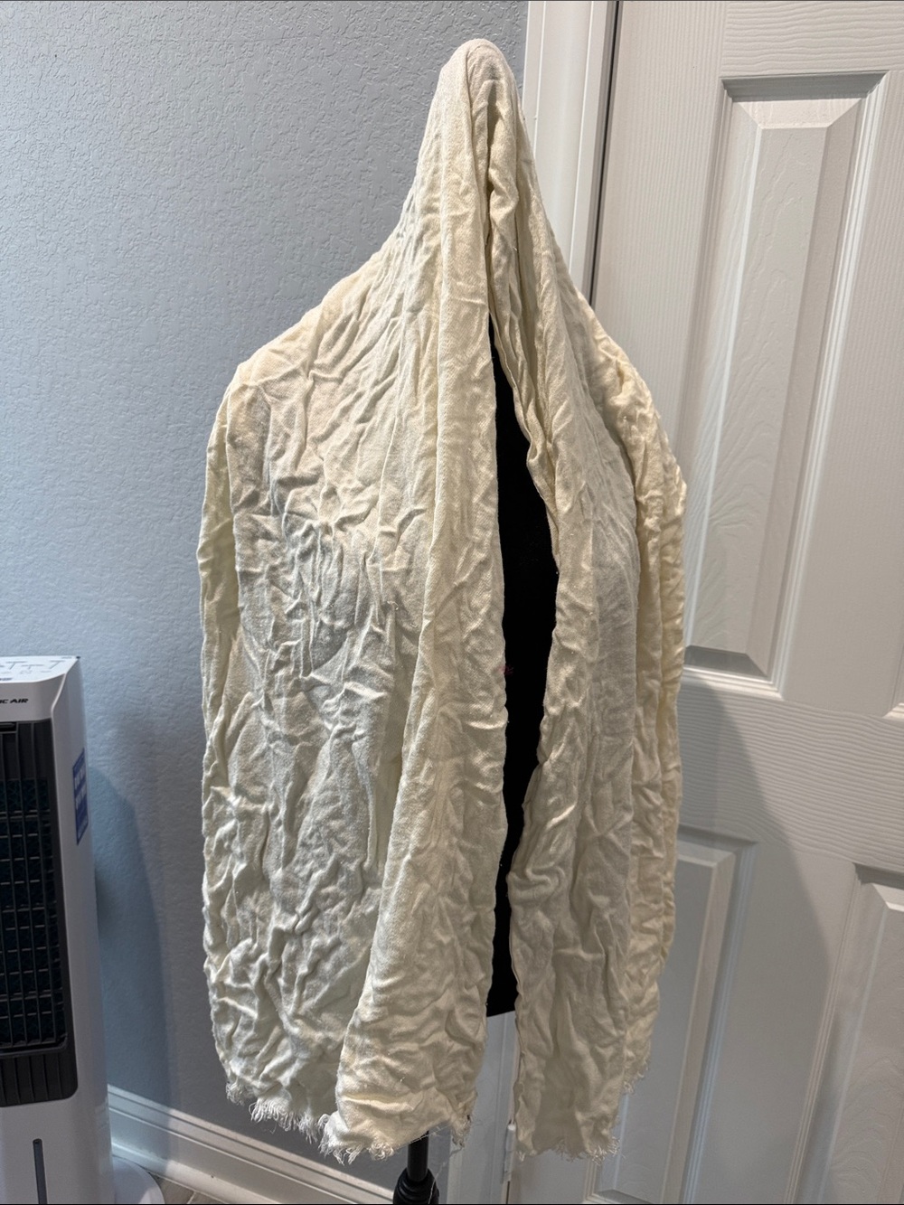 Lightweight Cream Wrap Scarf for Women